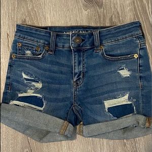 american eagle denim shorts
